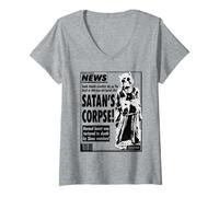 Donna Weekly World News - Satan's Corpse Cover Maglietta con Collo a V