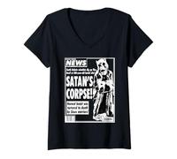 Donna Weekly World News - Satan's Corpse Cover Maglietta con Collo a V