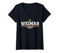Donna Weimar Germany/Deutschland Maglietta con Collo a V