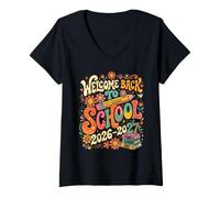 Donna Welcome Back to School 2026 Maglietta con Collo a V