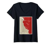 Donna Welcome To Derry Air Force Maglietta con Collo a V