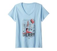 Donna Welcome To Derry Capitol Theatre Maglietta con Collo a V