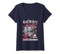 Donna Welcome To Derry Pennywise Catalogue Maglietta con Collo a V