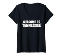 Donna Welcome to Tennessee Maglietta con Collo a V
