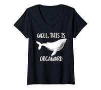 Donna Well This Is Orcaward Maglietta con Collo a V