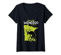 Donna Wendigo, Minnesota Home State, American Cryptid Society Maglietta con Collo a V