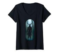 Donna Wendigo nella Nebbia Maglietta con Collo a V