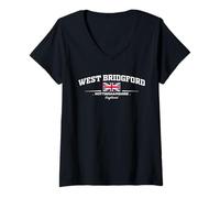 Donna West Bridgford England Maglietta con Collo a V