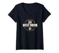 Donna West Brom Sandwell England Coordinate Label 2C Maglietta con Collo a V