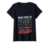 Donna What Part of Math Don’t You Understand Divertente Battuta Maglietta con Collo a V