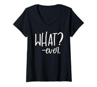Donna Whatever Shirt for Women,What Ever Tshirt That Says Whatever Maglietta con Collo a V