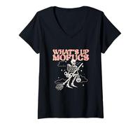 Donna What's Up Dichiarazione Divertente Maglietta con Collo a V