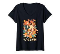 Donna Whimsical Frog Wizard - off to Commit Tomfoolery Divertente Carino Maglietta con Collo a V