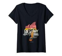 Donna Whisky Design Single Malt Whisky dell'isola di Islay Maglietta con Collo a V