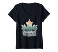 Donna Whitehorse, Yukon, Canada Maglietta con Collo a V