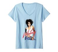 Donna Whitney Houston Canotta Foto Maglietta con Collo a V