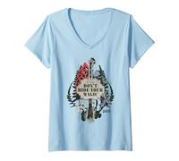 Donna Wicked Don’t Hide Your Magic Floral Broom Maglietta con Collo a V