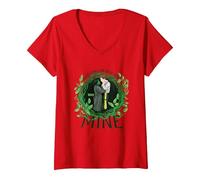 Donna Wicked: for Good As Long As You're Mine Maglietta con Collo a V, Rosso, XXL