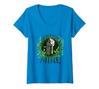 Donna Wicked: for Good As Long As You're Mine Maglietta con Collo a V, Zaffiro, S