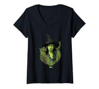Donna Wicked: For Good Elphaba Bold Portrait & Greenery Maglietta con Collo a V