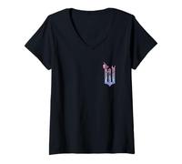 Donna Wicked: For Good Glinda Elegant Logo Front And Back Maglietta con Collo a V