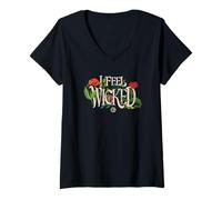 Donna Wicked: For Good I Feel Wicked Maglietta con Collo a V