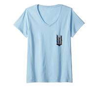 Donna Wicked: For Good Ozian Pattern Logo Front And Back Maglietta con Collo a V