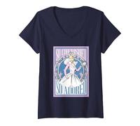 Donna Wicked: for Good so Cherished so Adored Maglietta con Collo a V, Navy, XL