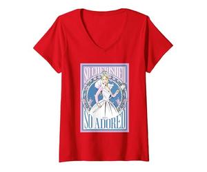 Donna Wicked: for Good so Cherished so Adored Maglietta con Collo a V, Rosso, L