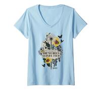Donna Wicked You’ve Been Glinda-Fied Floral Maglietta con Collo a V