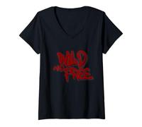 Donna Wild And Free Graffiti Art - Bold Street Freedom Maglietta con Collo a V
