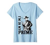 Donna Wild West Gunslinger Quote - I’m in My Prime Maglietta con Collo a V