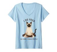 Donna Wild Yoga Relax Maglietta con Collo a V