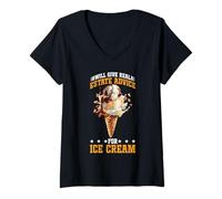 Donna Will Give Real Estate Advice for Ice Cream - Maglietta con Collo a V