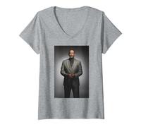 Donna Will Smith Fresh Prince Attore Ritratto Di Michael Grecco Maglietta con Collo a V