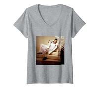 Donna Will Smith Men in Black Bad Boys Rapper di Michael Grecco Maglietta con Collo a V