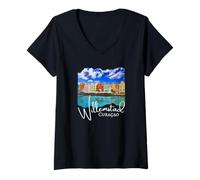 Donna Willemstad Curaçao/Curacao Maglietta con Collo a V