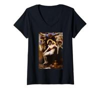 Donna William-Adolphe Bouguereau Pieta Maglietta con Collo a V
