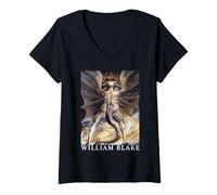 Donna William Blake Ritratto Art Pittore Maglietta con Collo a V