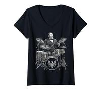 Donna William Howard Taft Batteria Maglietta con Collo a V