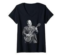 Donna William Howard Taft Chitarra Maglietta con Collo a V