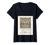 Donna William Morris, Poster Vintage con Esposizione, Londra Maglietta con Collo a V