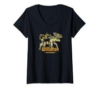 Donna Williston North Dakota - Souvenir per osservare Le alci Maglietta con Collo a V