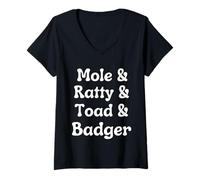 Donna Wind in The Willows Character Funny Maglietta con Collo a V