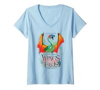 Donna Wings of Fire The Hidden Kingdom Cover Maglietta con Collo a V