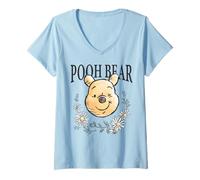 Donna Winnie The Pooh Bear Maglietta con Collo a V