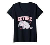 Donna Winnie The Pooh Eeyore Blossom Maglietta con Collo a V