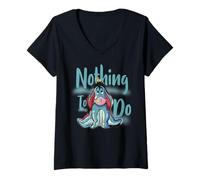 Donna Winnie The Pooh Eeyore Nothing To Do Maglietta con Collo a V