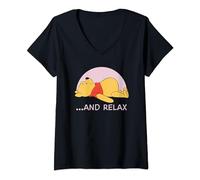 Donna Winnie The Pooh Relax Maglietta con Collo a V