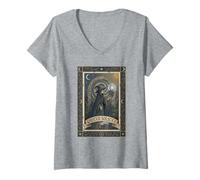 Donna Winter Solstice Tarot Maglietta con Collo a V